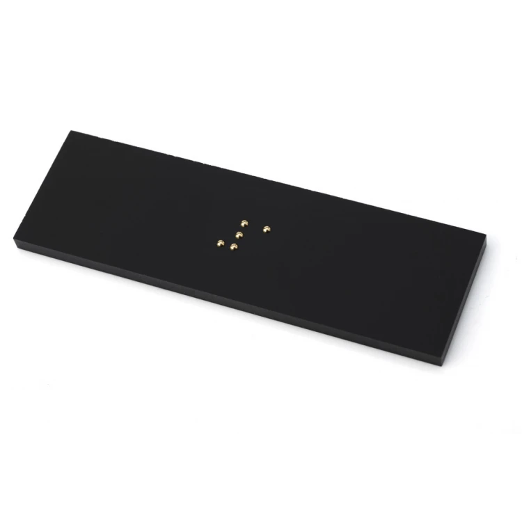 Braille Numbering Plaque of Your Choice - Matte Black Acrylic - Size 50x25mm - DARK - TAB399