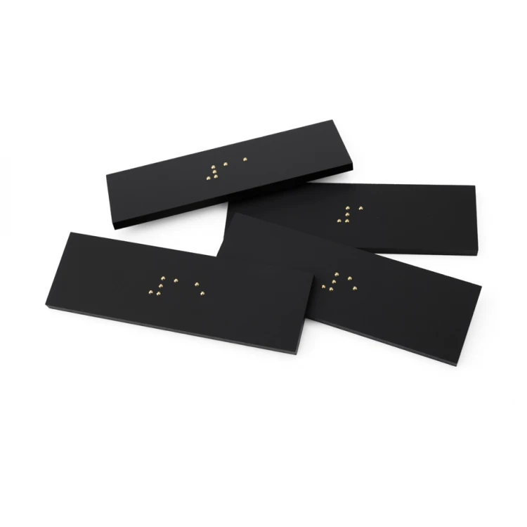 Braille Numbering Plaque of Your Choice - Matte Black Acrylic - Size 50x25mm - DARK - TAB399