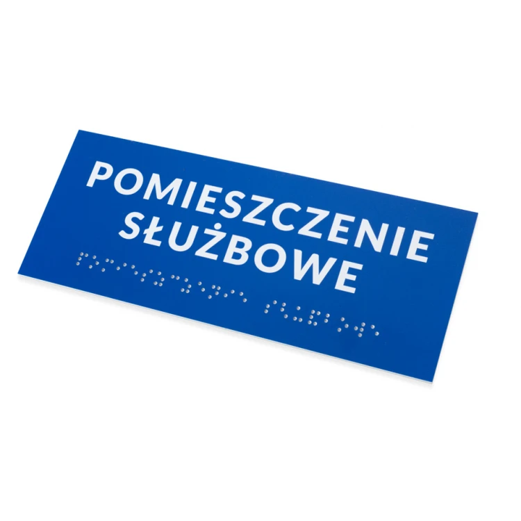 Braille Script Plaque - size 200x80mm - Hard PVC - DECO BLUE - TAB451