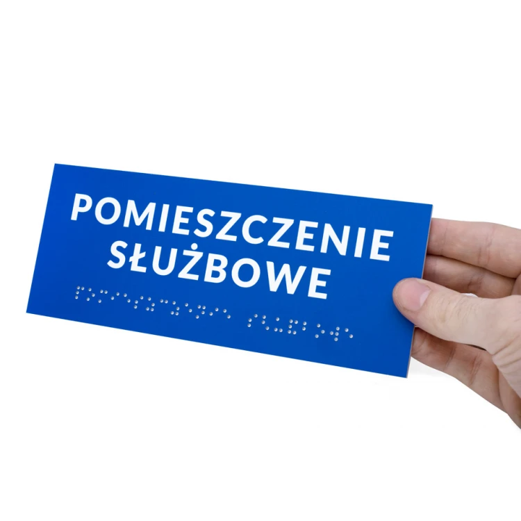 Braille Script Plaque - size 200x80mm - Hard PVC - DECO BLUE - TAB451