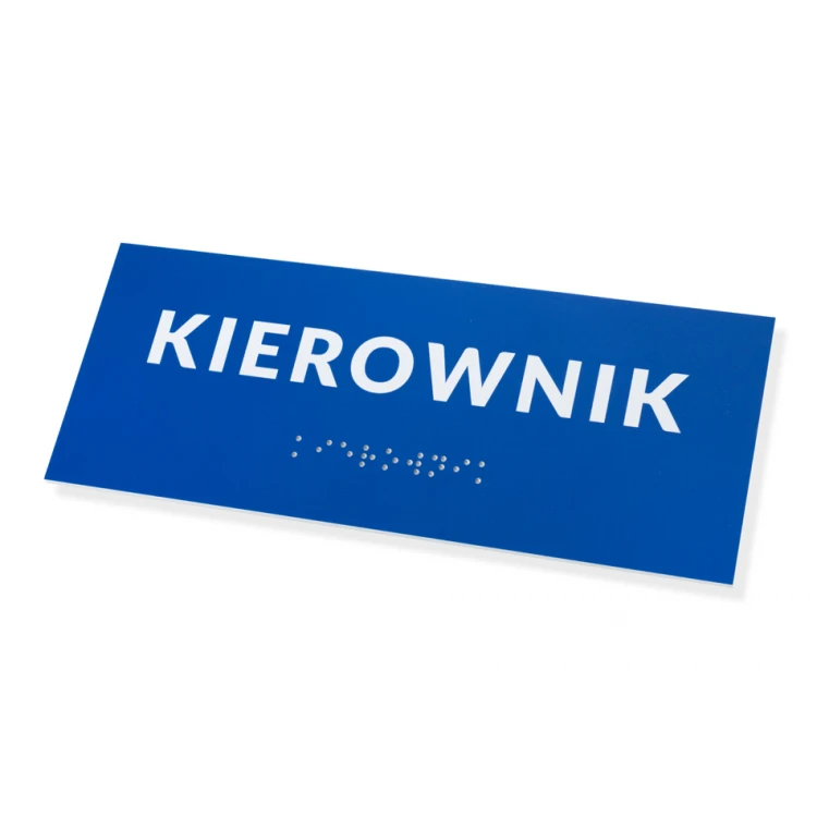 Braille Script Plaque - size 200x80mm - Hard PVC - DECO BLUE - TAB452