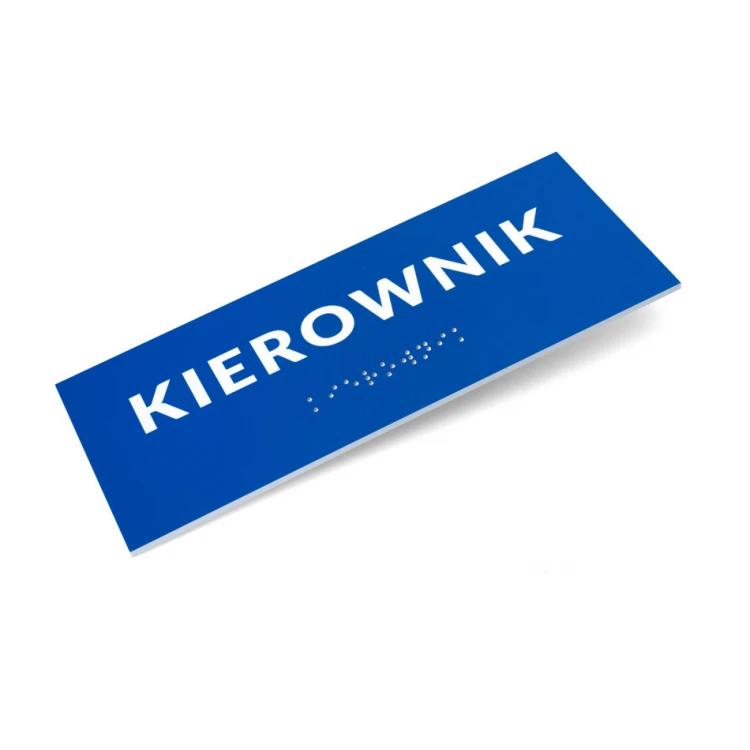 Braille Script Plaque - size 200x80mm - Hard PVC - DECO BLUE - TAB452