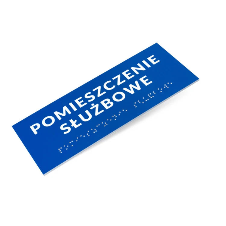 Braille Script Plaque - size 200x80mm - Hard PVC - DECO BLUE - TAB451