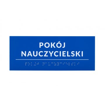 Braille Script Plaque - size 200x80mm - Hard PVC - DECO BLUE - TAB459