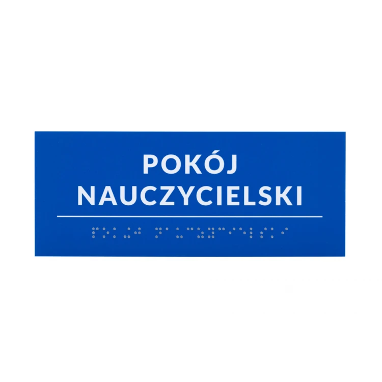Braille Script Plaque - size 200x80mm - Hard PVC - DECO BLUE - TAB459