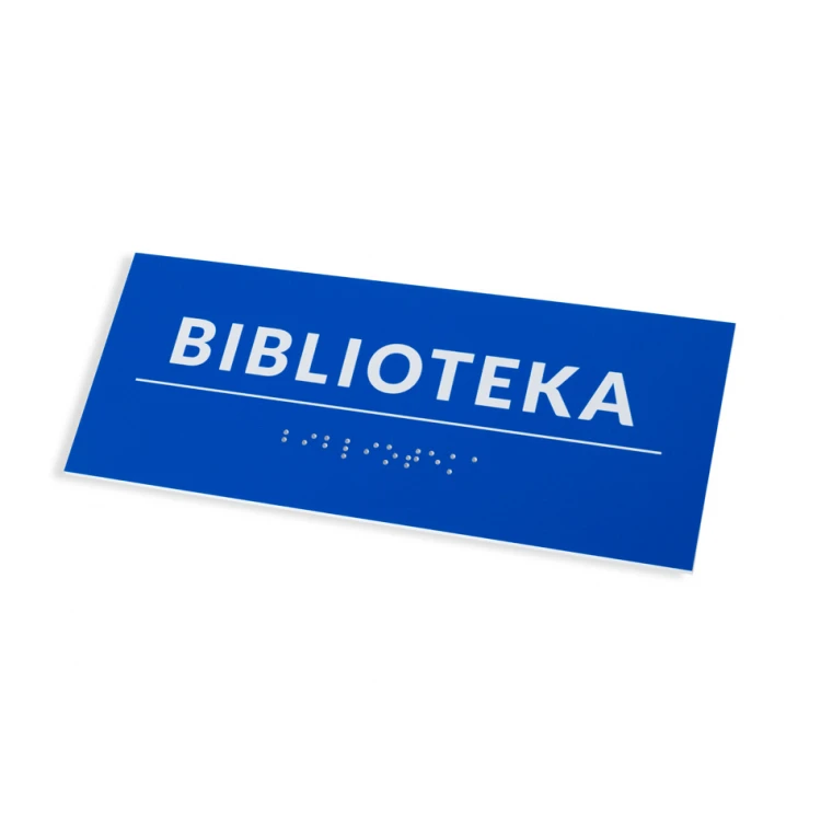 Braille Script Plaque - size 200x80mm - Hard PVC - DECO BLUE - TAB459