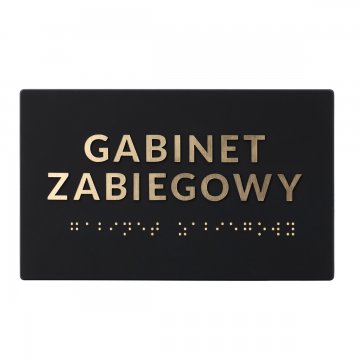 Braille Script Plaque - Matte Black Acrylic and Engraving Laminate - Size 160x93mm - TAB491