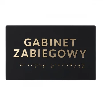 Braille Script Plaque - Matte Black Acrylic and Engraving Laminate - Size 160x93mm - TAB491