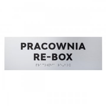 Plaque with Raised Letters and Braille Script - Silver Laminate - Size 295x100mm - TAB498