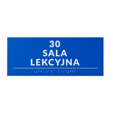 Braille Script Plaque - size 250x100mm - Hard PVC - DECO BLUE - TAB526