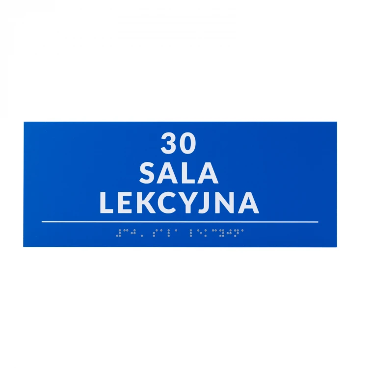 Braille Script Plaque - size 250x100mm - Hard PVC - DECO BLUE - TAB526