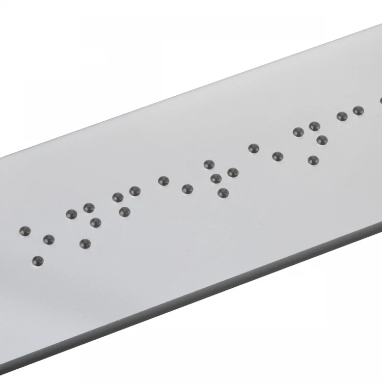 Braille Script Plaque - Silver Acrylic - Size 150x22mm - TAB488