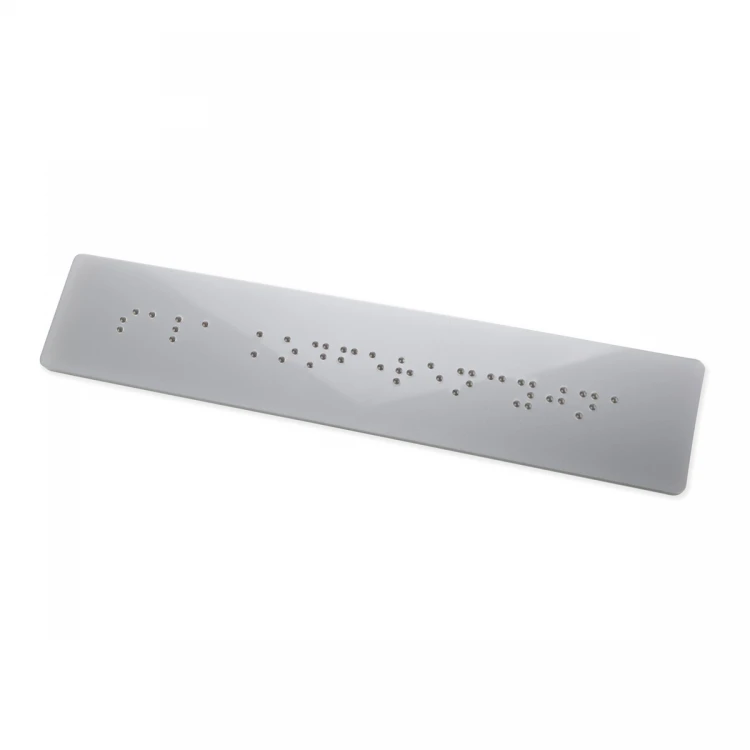 Braille Script Plaque - Silver Acrylic - Size 150x22mm - TAB488