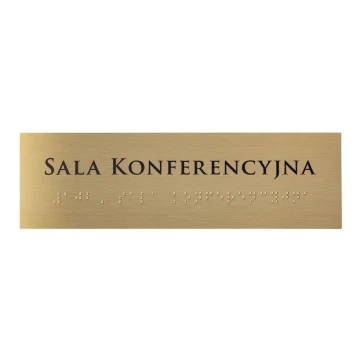 Braille Script Plaque - Brass 1.6mm - Size 200x60mm - TAB394