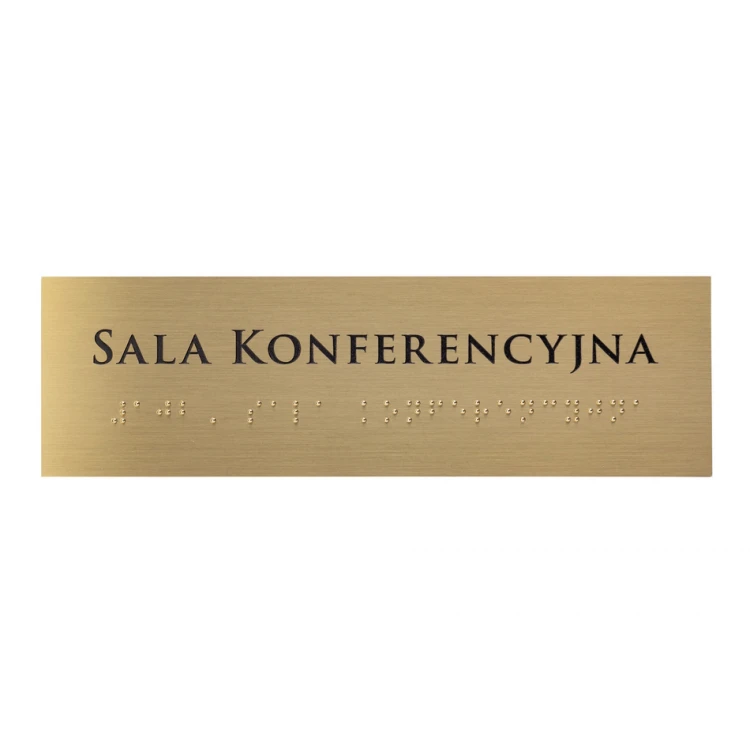 Braille Script Plaque - Brass 1.6mm - Size 200x60mm - TAB394