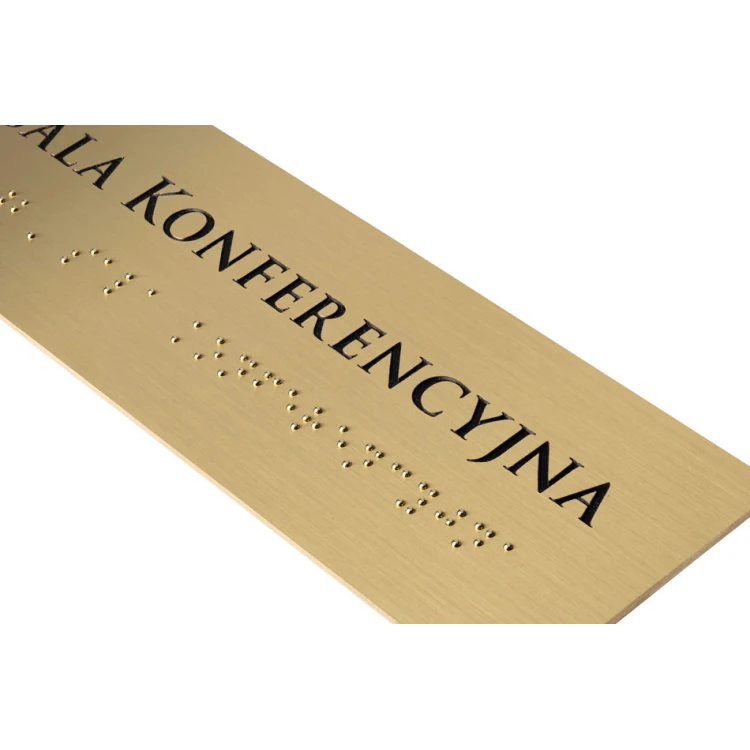 Braille Script Plaque - Brass 1.6mm - Size 200x60mm - TAB394