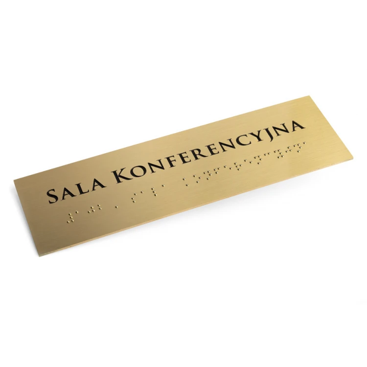 Braille Script Plaque - Brass 1.6mm - Size 200x60mm - TAB394