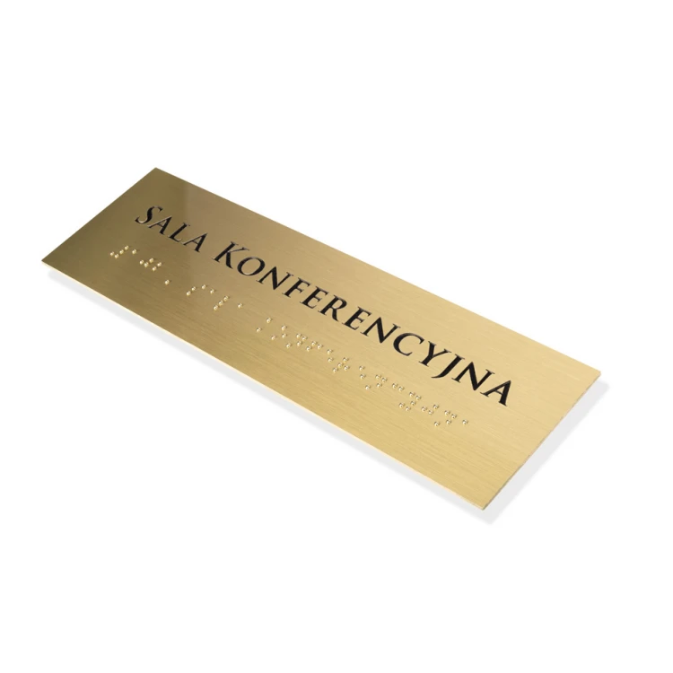 Braille Script Plaque - Brass 1.6mm - Size 200x60mm - TAB394