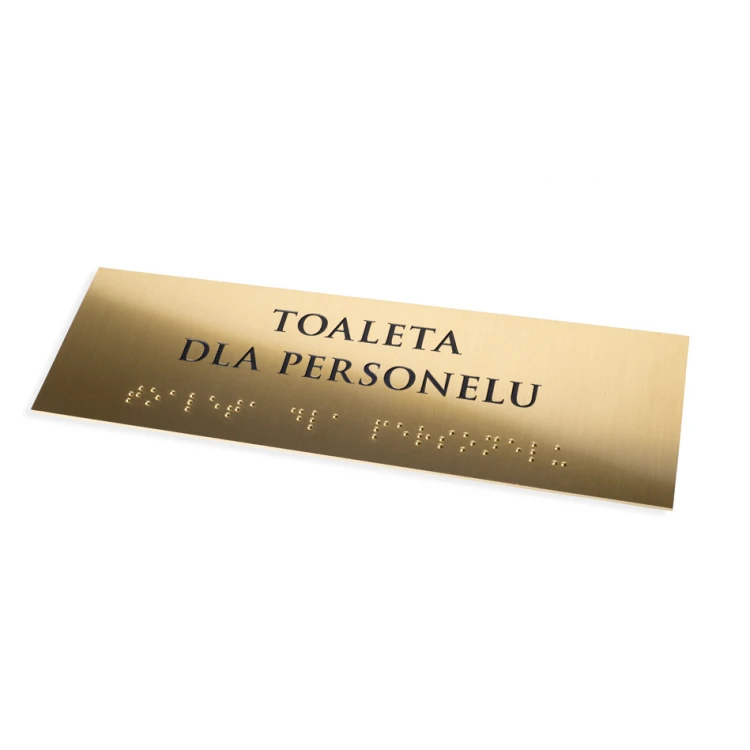 Braille Script Plaque - Brass 1.6mm - Size 200x60mm - TAB454
