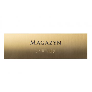 Braille Script Plaque - Brass 1.6mm - Size 200x60mm - TAB455