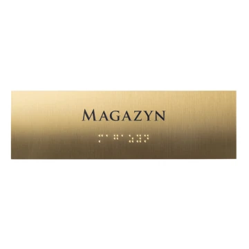 Braille Script Plaque - Brass 1.6mm - Size 200x60mm - TAB455