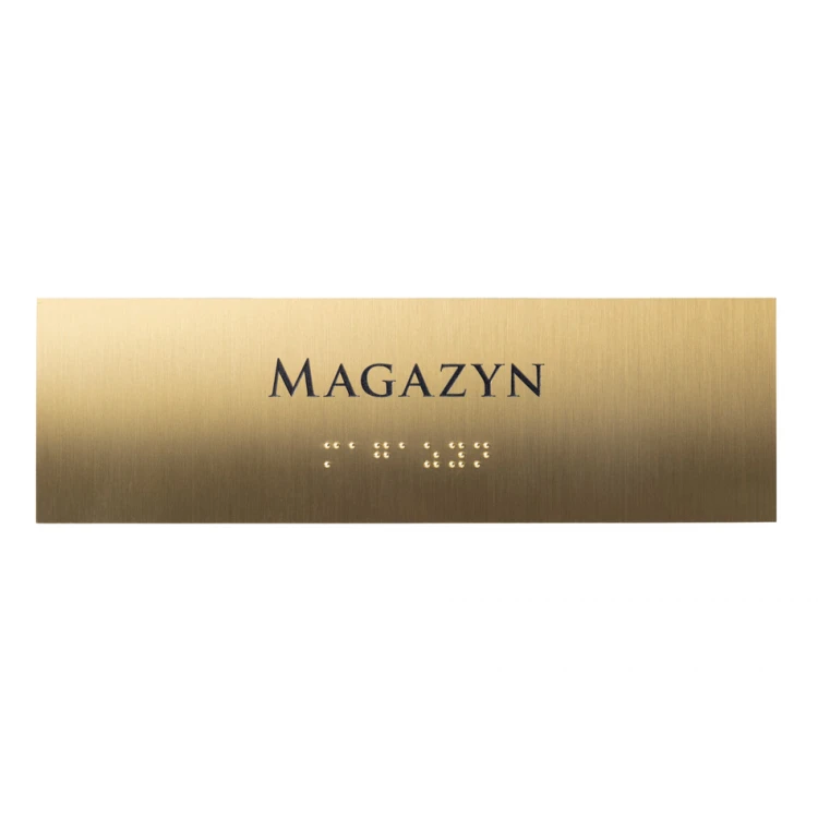 Braille Script Plaque - Brass 1.6mm - Size 200x60mm - TAB455