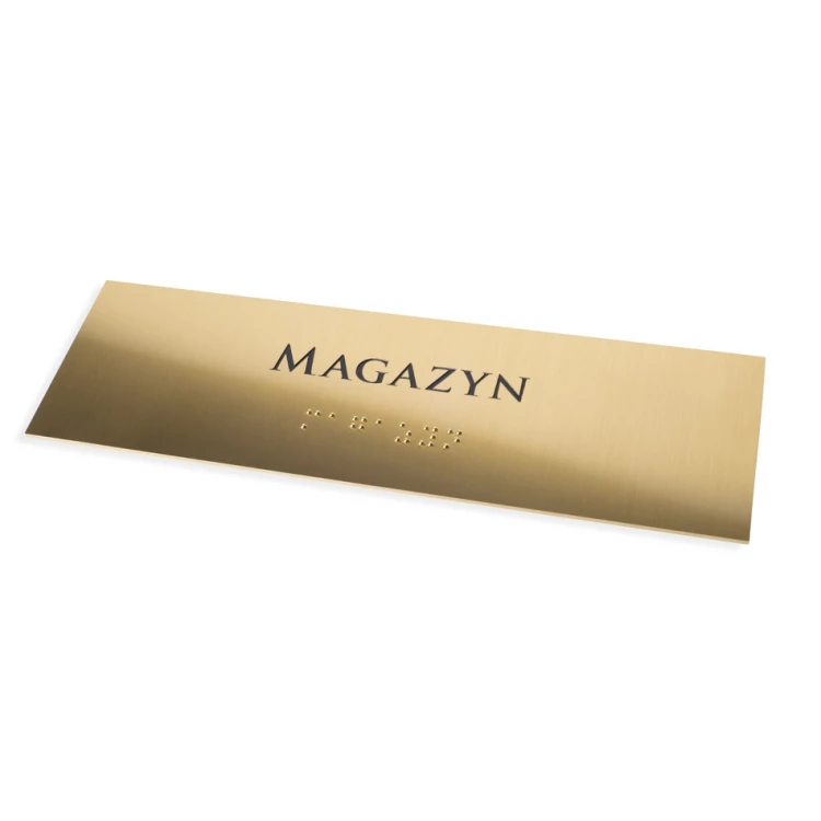 Braille Script Plaque - Brass 1.6mm - Size 200x60mm - TAB455