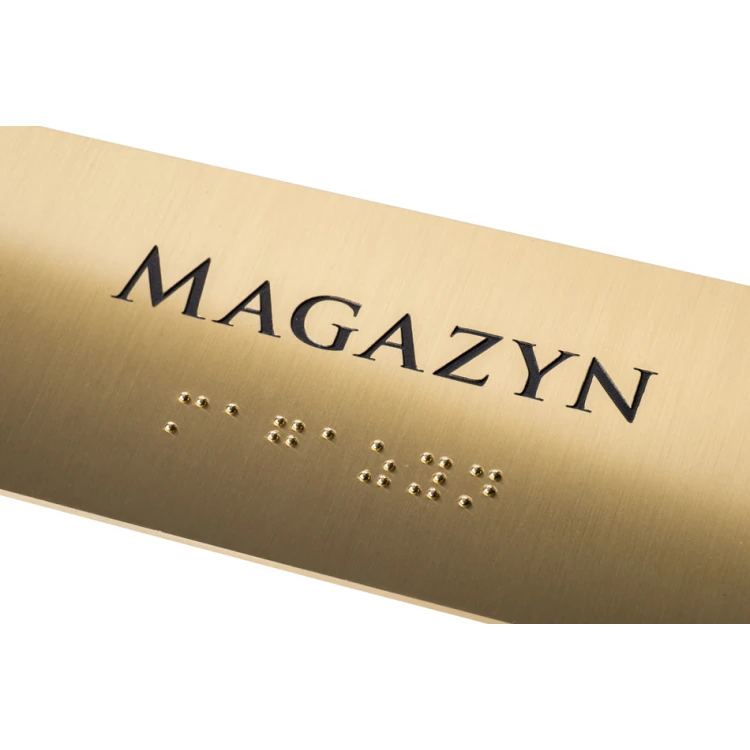 Braille Script Plaque - Brass 1.6mm - Size 200x60mm - TAB455