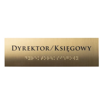 Braille Script Plaque - Brass 1.6mm - Size 200x60mm - TAB456