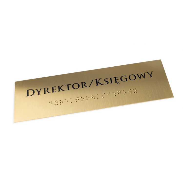 Braille Script Plaque - Brass 1.6mm - Size 200x60mm - TAB456