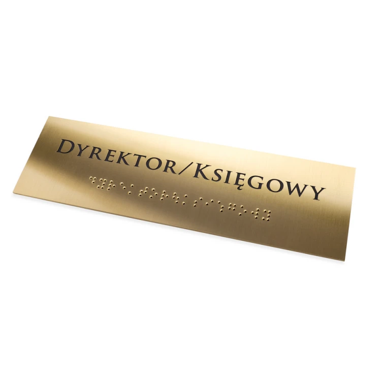 Braille Script Plaque - Brass 1.6mm - Size 200x60mm - TAB456