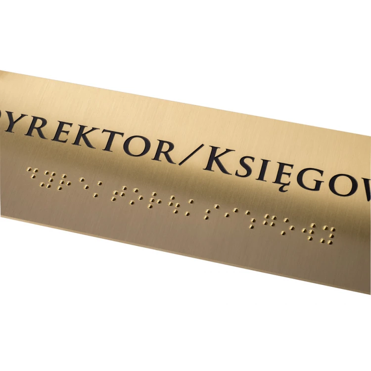 Braille Script Plaque - Brass 1.6mm - Size 200x60mm - TAB456