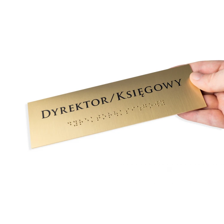 Braille Script Plaque - Brass 1.6mm - Size 200x60mm - TAB456