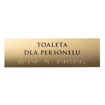 Braille Script Plaque - Brass 1.6mm - Size 200x60mm - TAB454