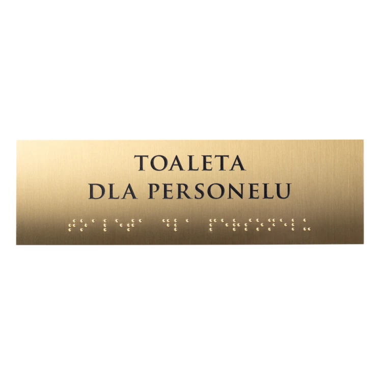Braille Script Plaque - Brass 1.6mm - Size 200x60mm - TAB454
