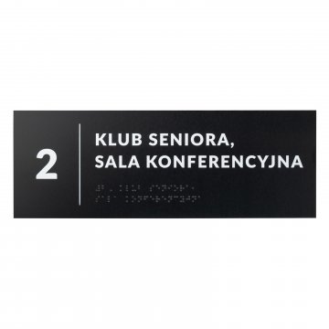 Plaque with any text and Braille script - size 295x105mm - Hard PVC - TAB530