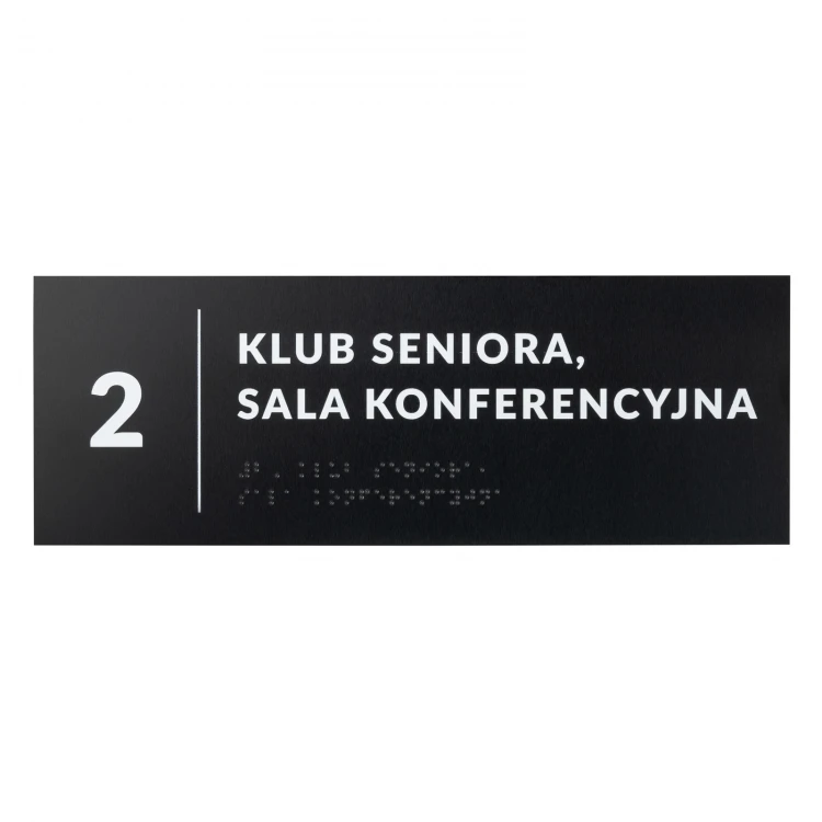 Plaque with any text and Braille script - size 295x105mm - Hard PVC - TAB530