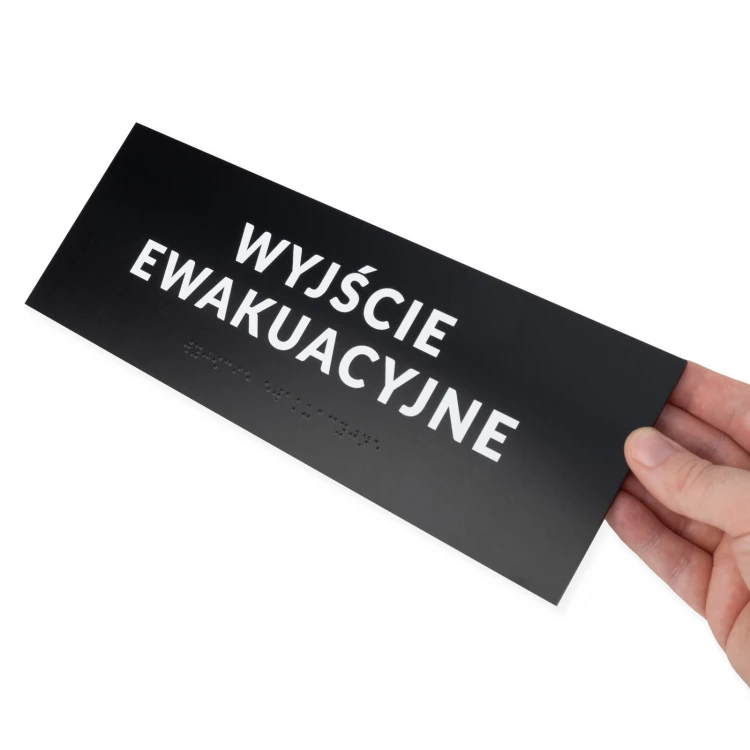 Plaque with any text and Braille script - size 295x105mm - Hard PVC - TAB531