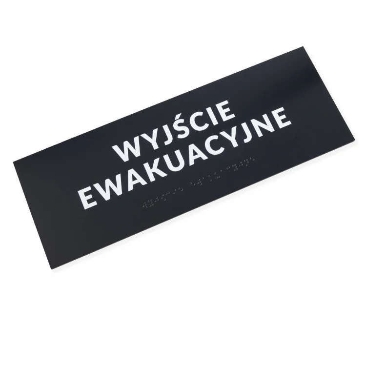 Plaque with any text and Braille script - size 295x105mm - Hard PVC - TAB531