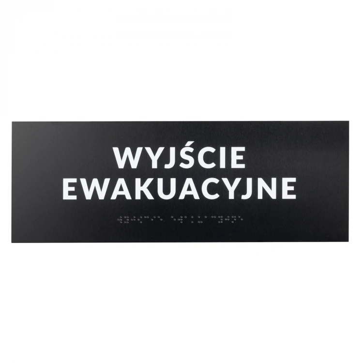 Plaque with any text and Braille script - size 295x105mm - Hard PVC - TAB531
