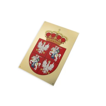 Plaque with city coat of arms - size 297x210mm (A4) - engraving laminate - UV print - TAB053