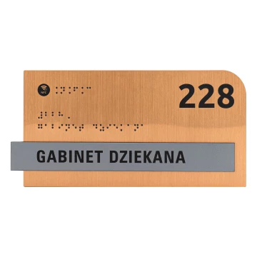 Plaque with NFC and Braille - Dimension 200x100mm - TAB624