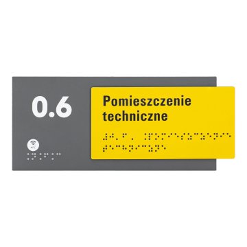 Plaque with NFC and Braille - Dimension 200x84mm - TAB626