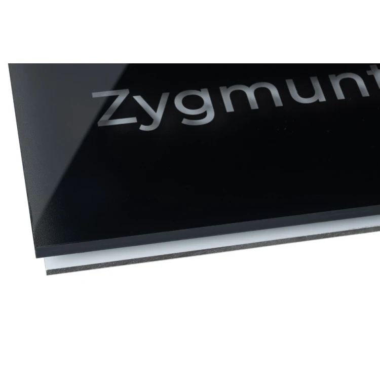 House number plaque - plexi and white dibond - size 297x210mm (A4) - SPD037