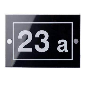 House number plaque - plexi and black dibond - dim. 297x210mm (A4) - SPD044