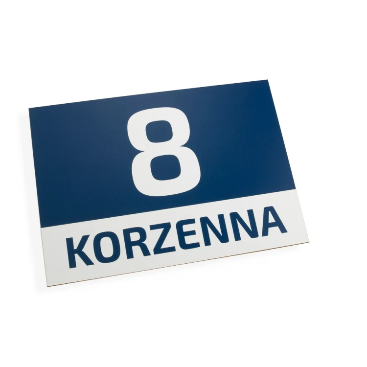 House Number Plaque - size 295x210mm - PVC - UV color print - TAB052