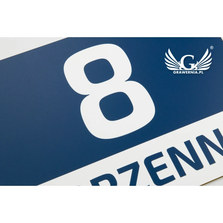 House Number Plaque - size 295x210mm - PVC - UV color print - TAB052