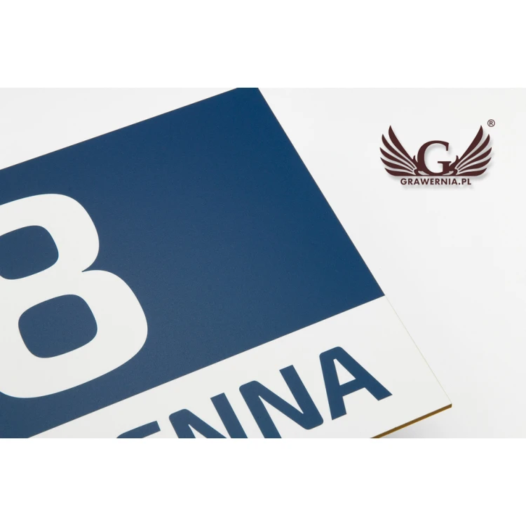 House Number Plaque - size 295x210mm - PVC - UV color print - TAB052