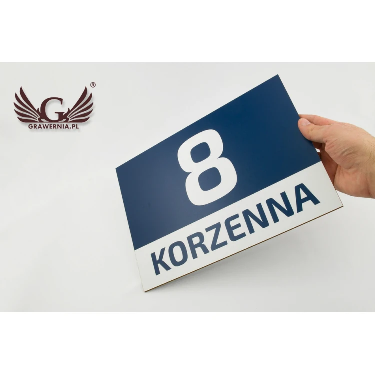 House Number Plaque - size 295x210mm - PVC - UV color print - TAB052