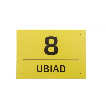 House Number Plaque - size 295x210mm - PVC - UV color print - TAB075
